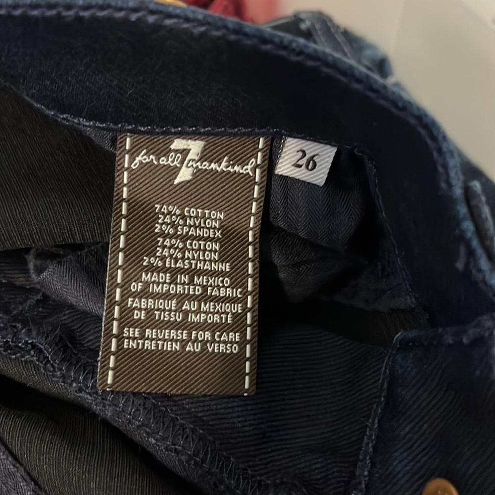 7 For All Mankind Jeans ‘Gwenevere’ Skinny Dark Denim Size 26 - Picture 7 of 7